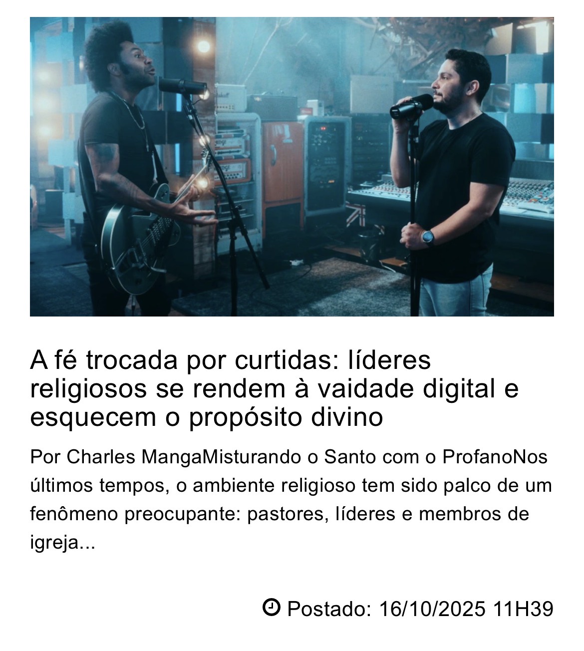 A Fé onde está?