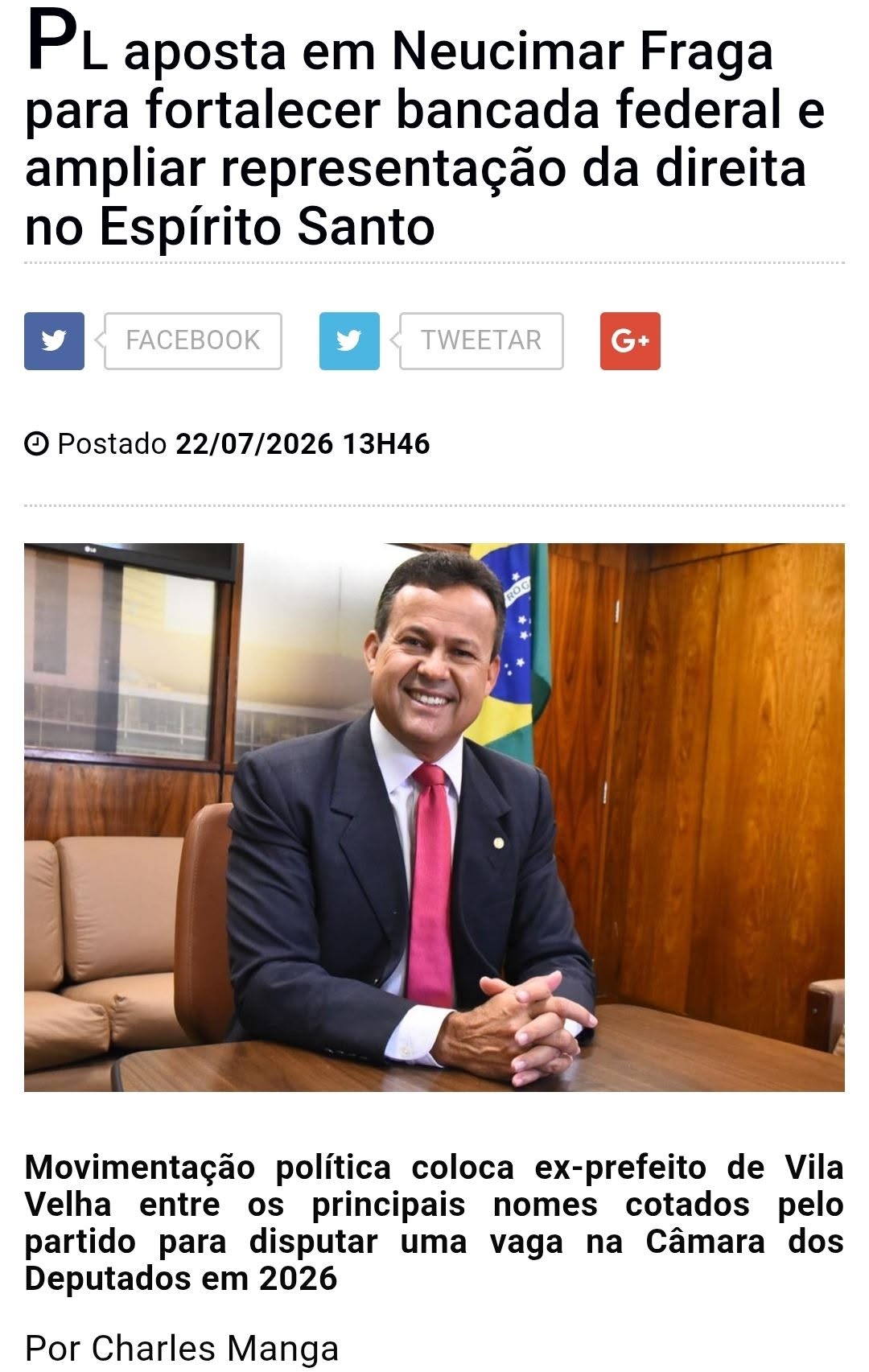 Neucimar Fraga disputa Brasilia