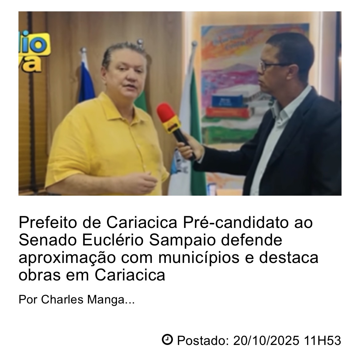 Entrevista com Euclério Sampaio