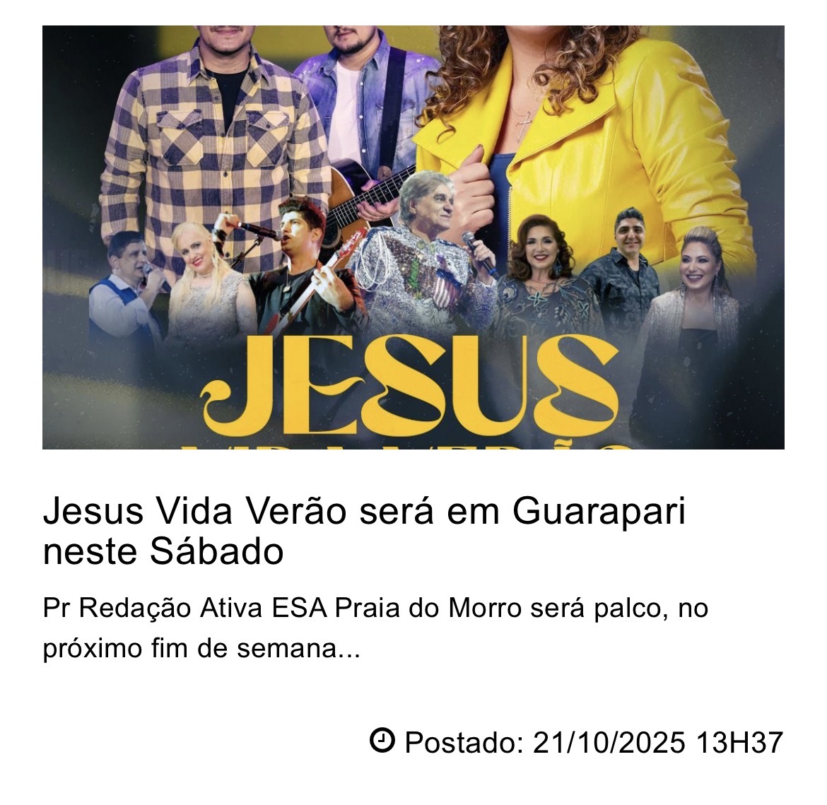 Jesus Vida Verão em Guarapari