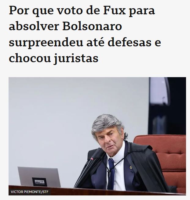Fux Abre Caminho para defesa