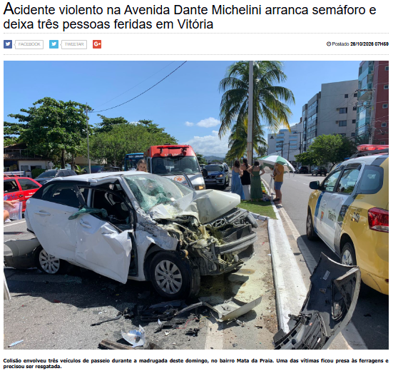 Acidente na Dante Michelini